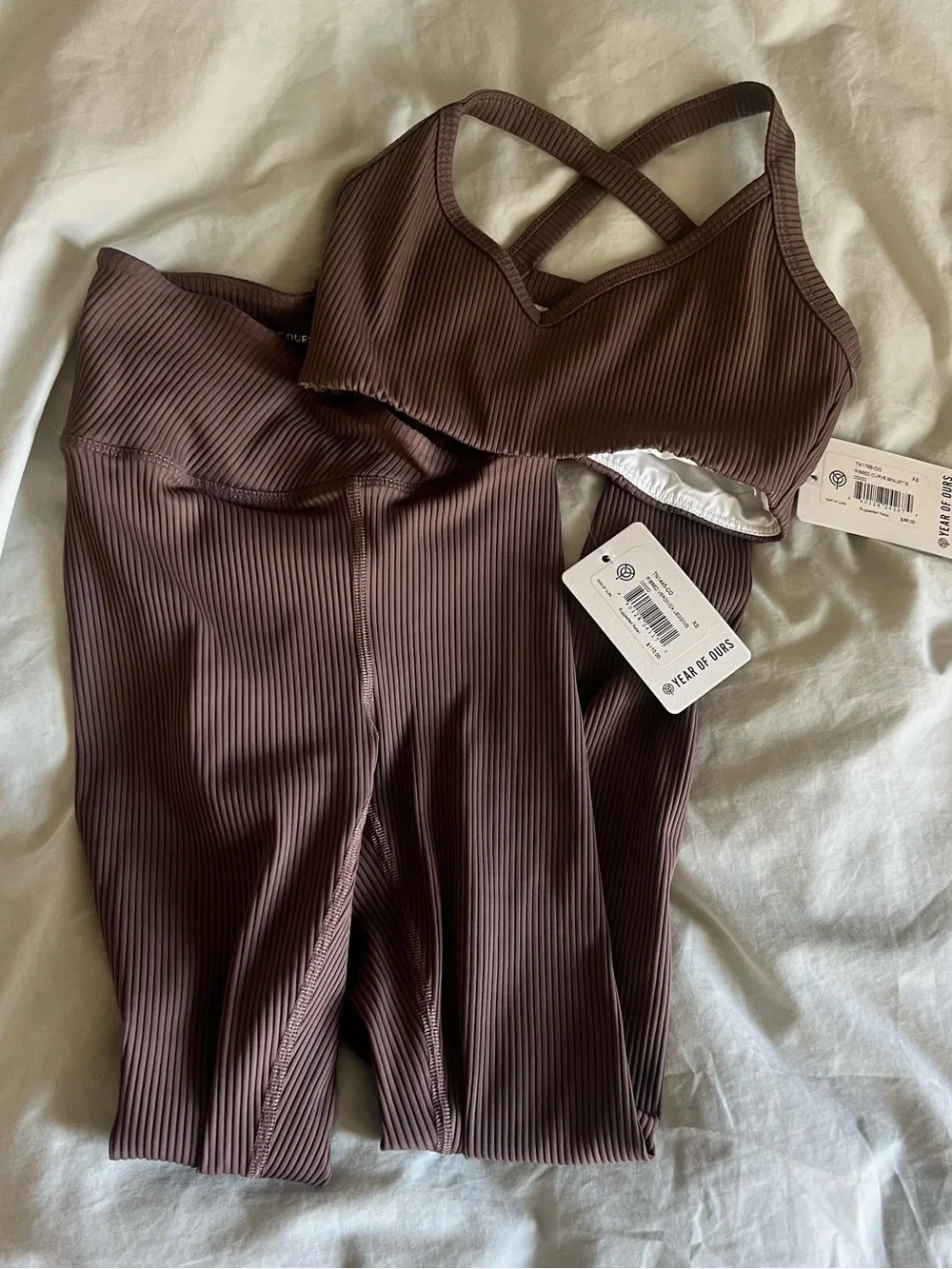 Year of Ours Coco Ribbed Curve Bralette and Ribbed Veronica Legging Set